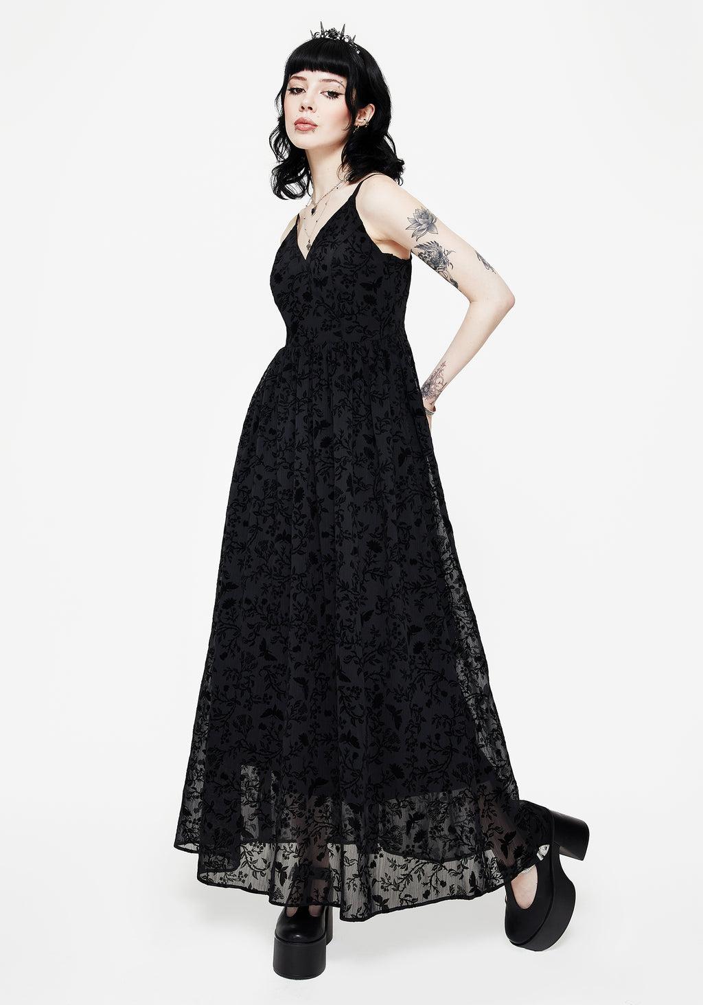 Faustina Flocked Chiffon Maxi Cami Dress Product Image