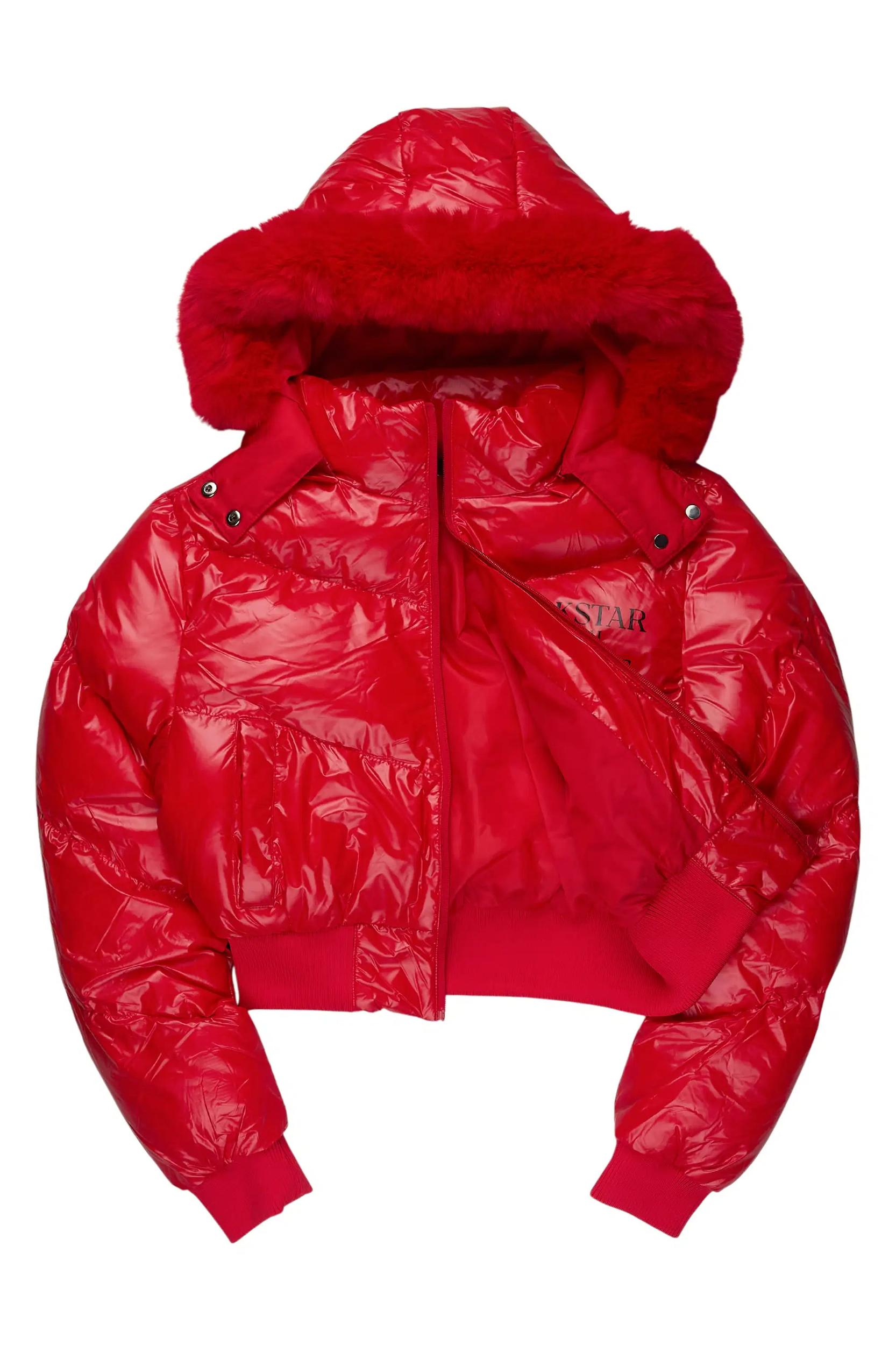Destina Red Puffer Jacket Female Product Image