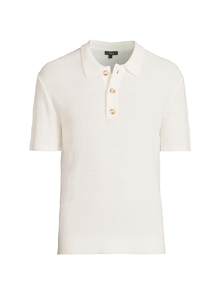 Mens Nathan Textured Knit Polo Shirt Product Image