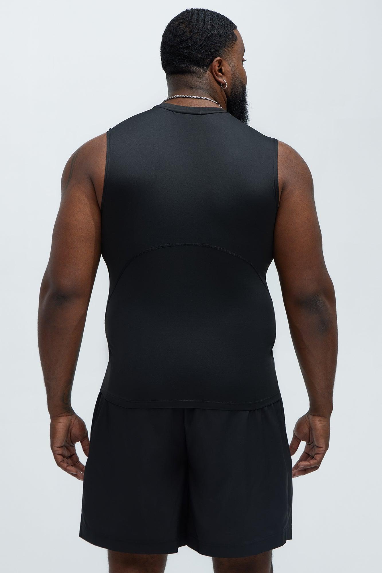 Vital Compression Cut Off Tee - Black Product Image