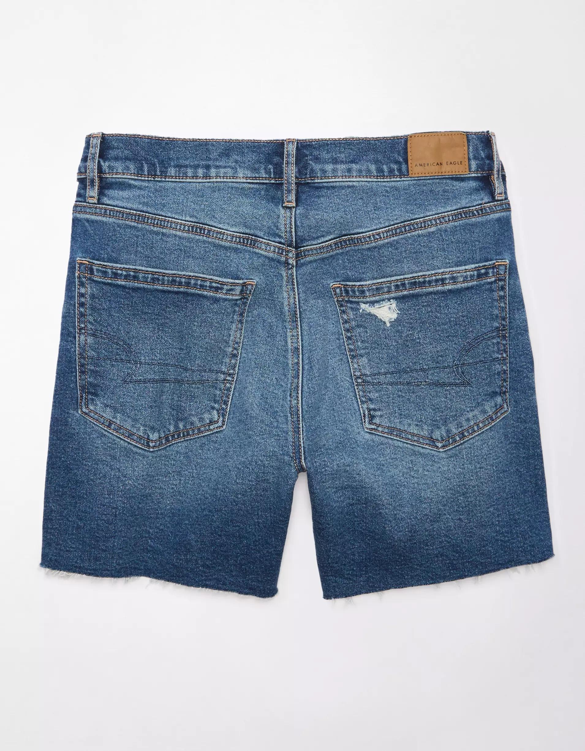 AE 6" Strigid Super High-Waisted Relaxed Ripped Denim Short Product Image
