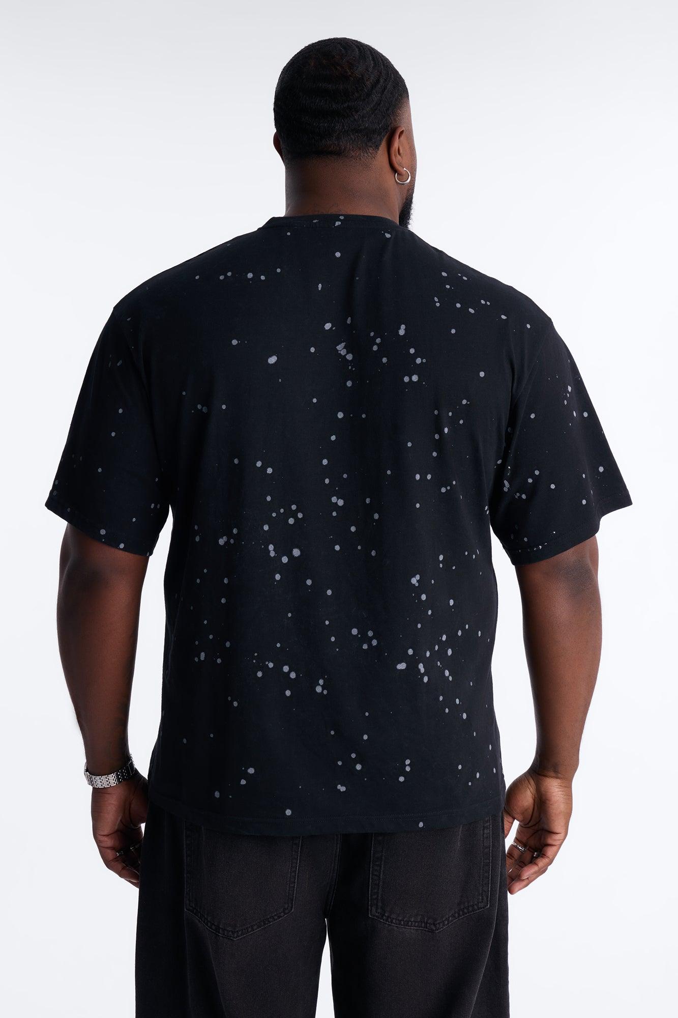 Misfits Rebel Applique Detail Graphic Short Sleeve Tee - Black Male Product Image