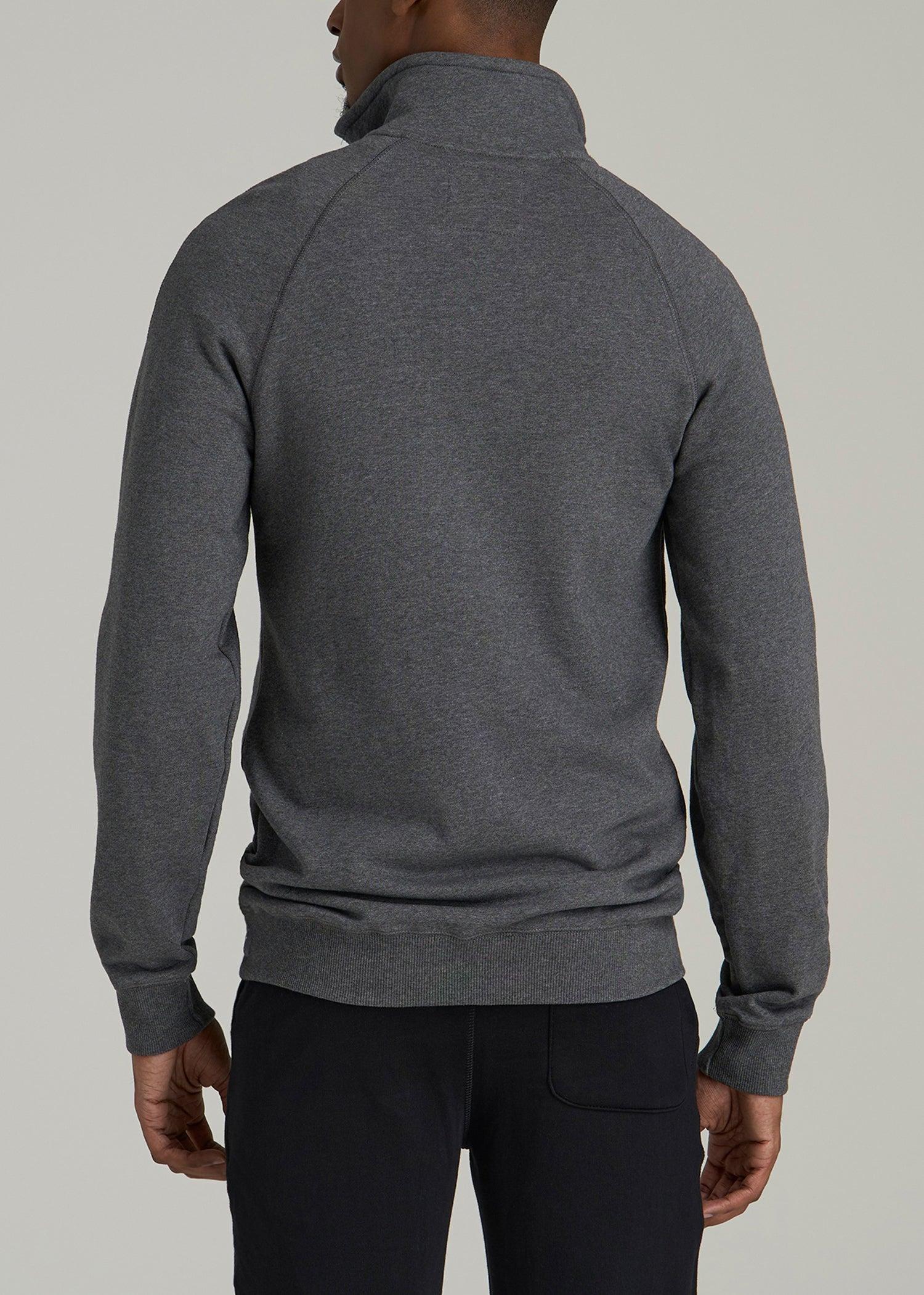 Wearever 2.0 French Terry Quarter-Zip Sweatshirt for Tall Men in Charcoal Mix Male Product Image