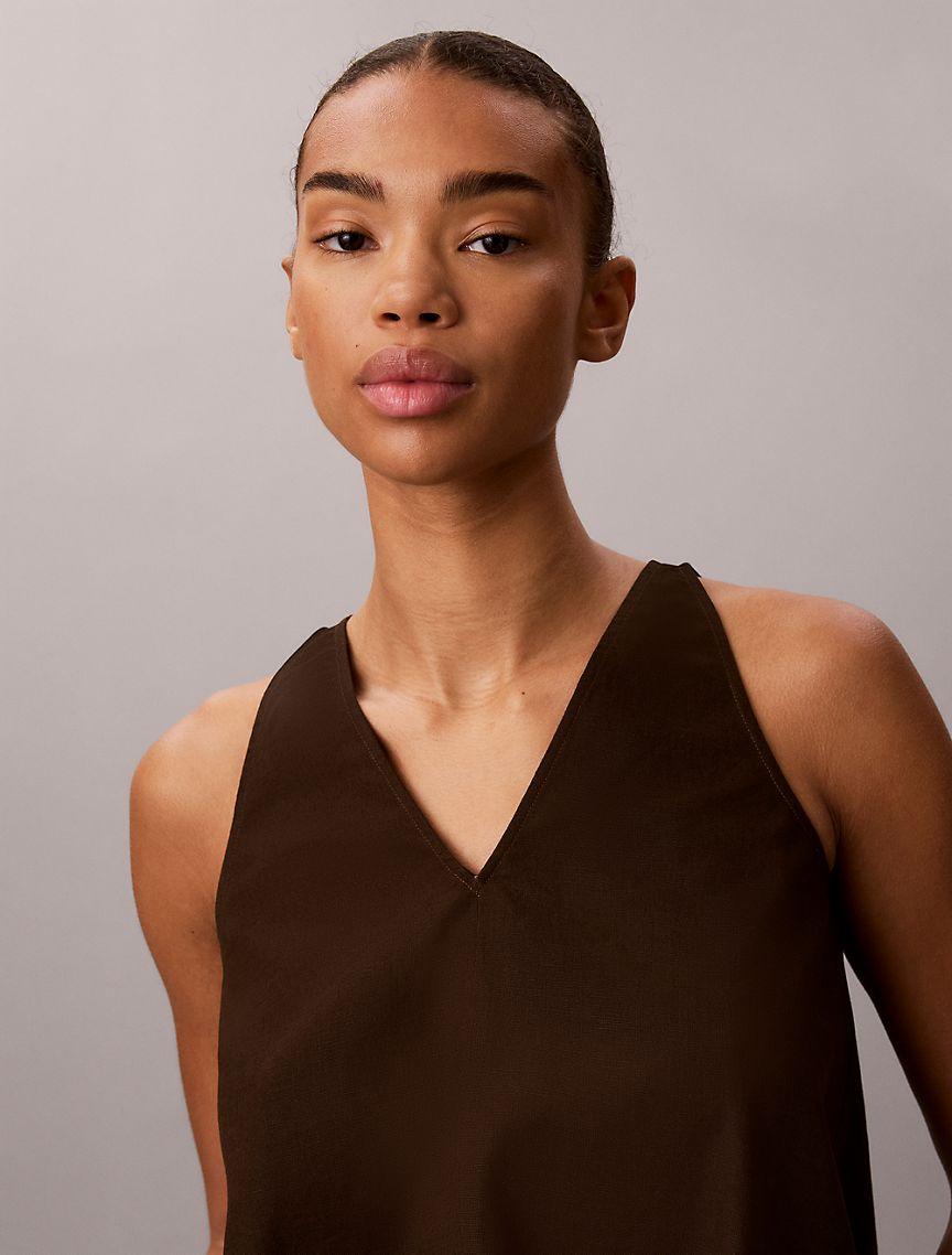 Linen Blend Sleeveless Top Product Image