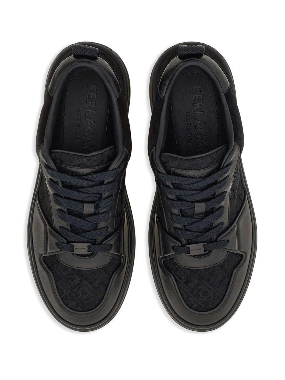 panelled leather sneakers Product Image