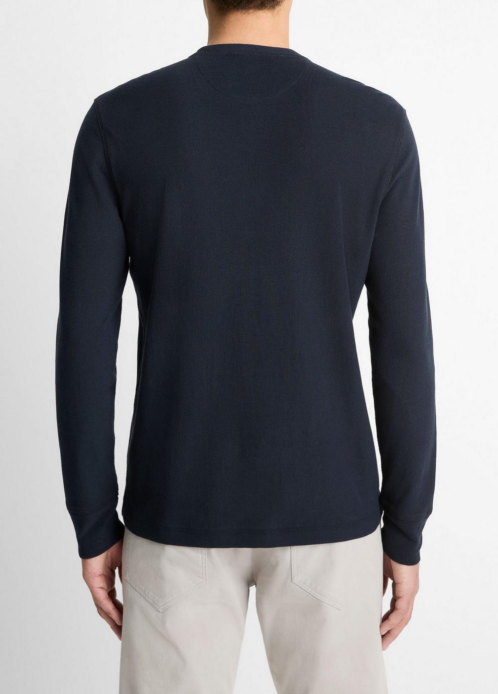 Pima Cotton Waffle Henley Product Image
