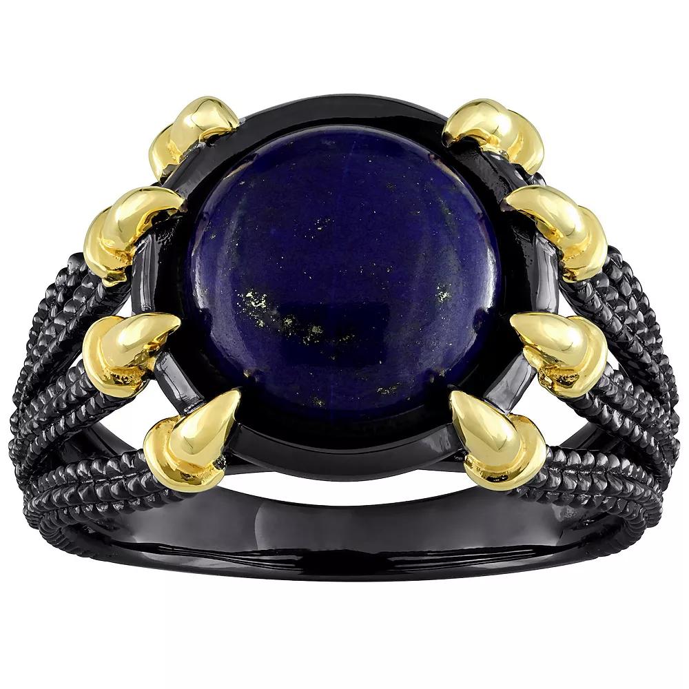 Stella Grace Men's 18k Gold Over Silver Lapis Ring, Size: 10, Two Tone Product Image