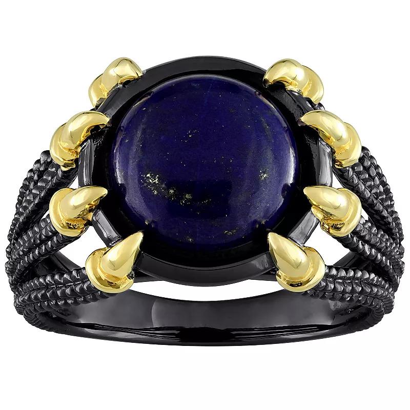 Stella Grace Men's 18k Gold Over Silver Lapis Ring, Size: 10, Two Tone Product Image