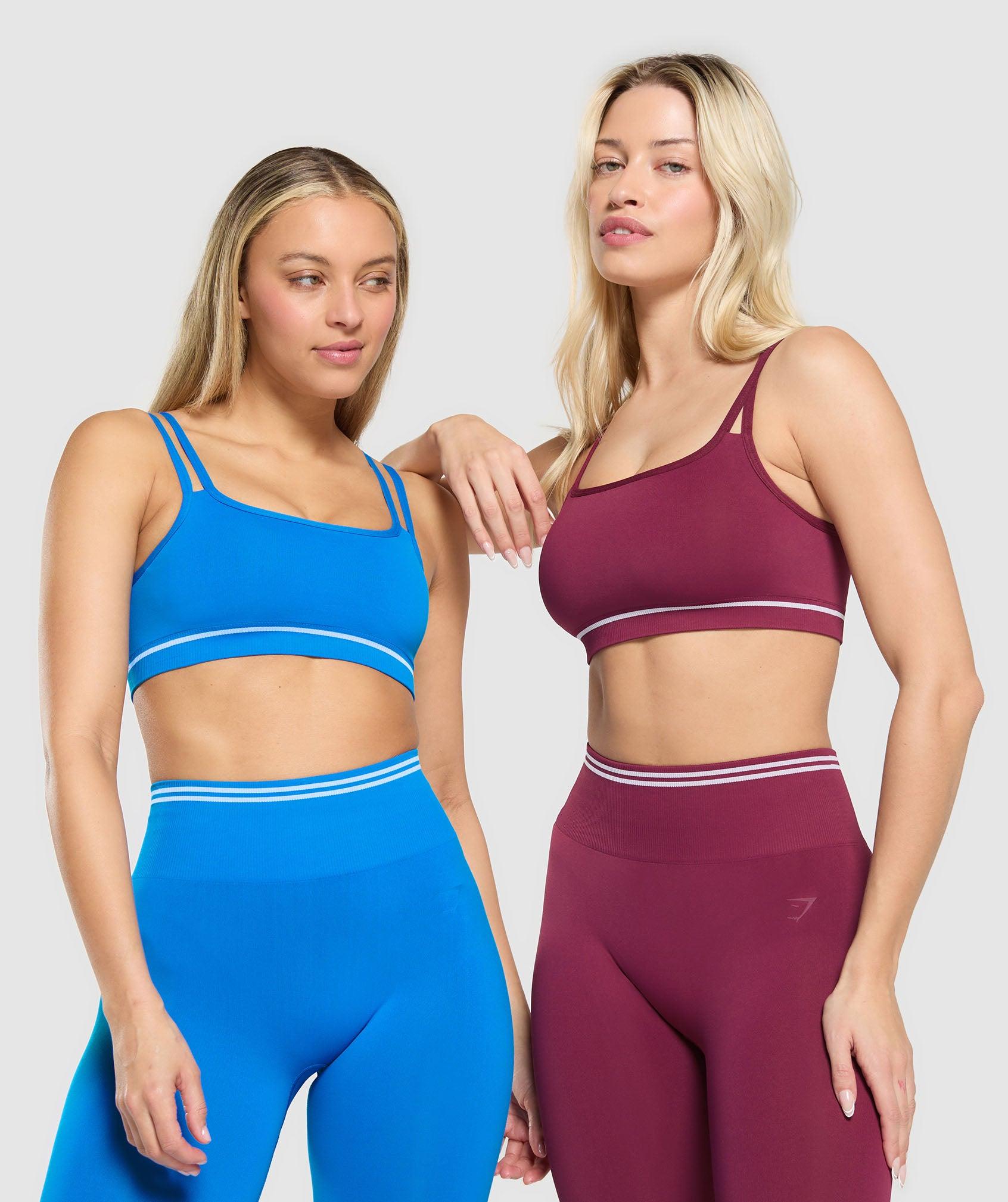 Gymshark Contrast Seamless Sports Bra - Barbell Blue Female Product Image