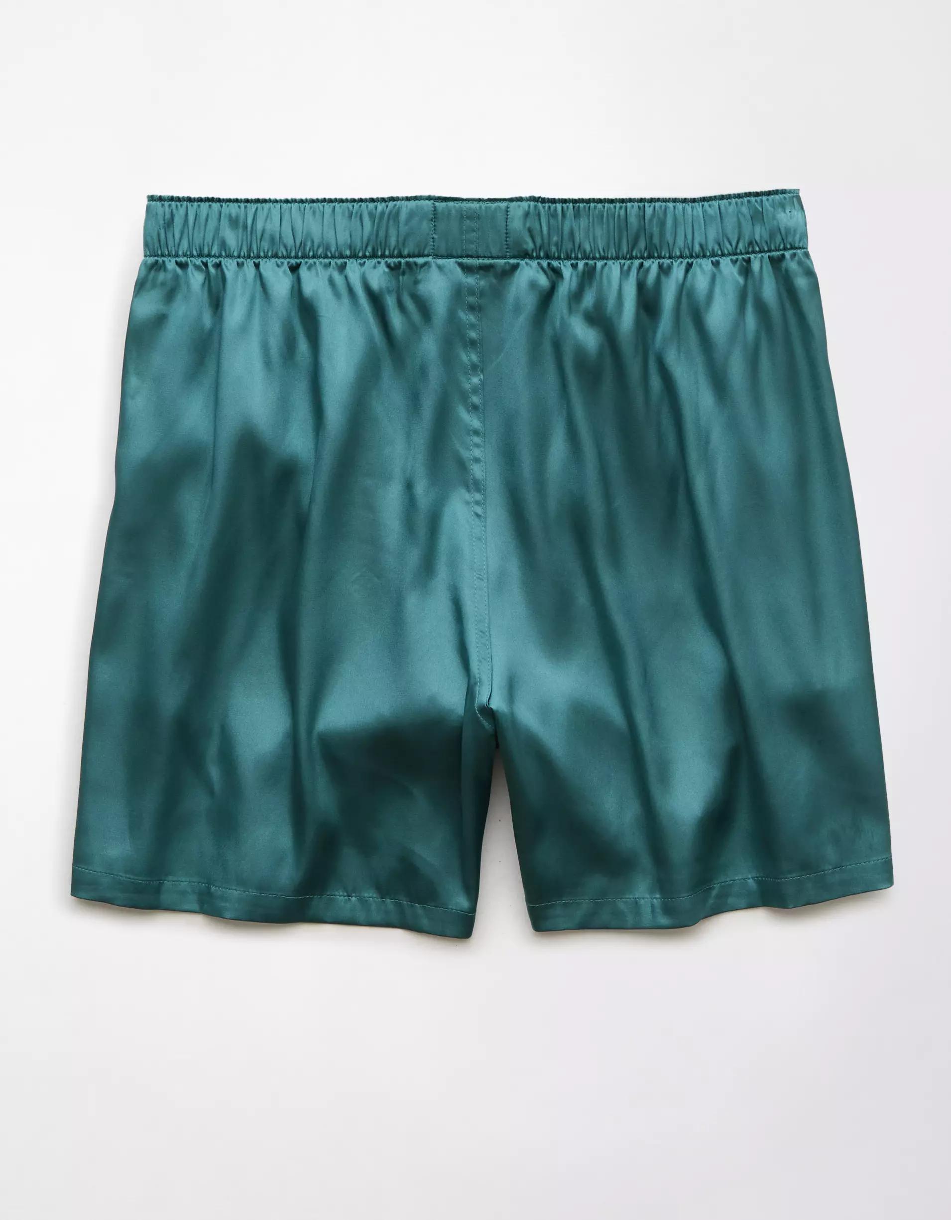 AEO Men's Solid Satin Pocket Boxer Short Product Image