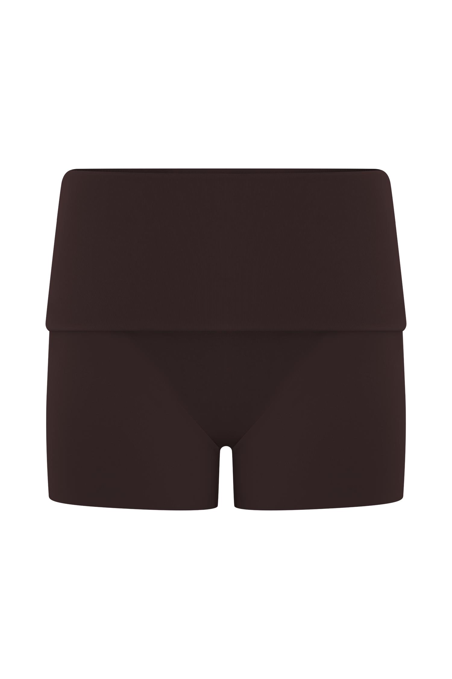 Birdie Fold Over Shorts - Chocolate Product Image