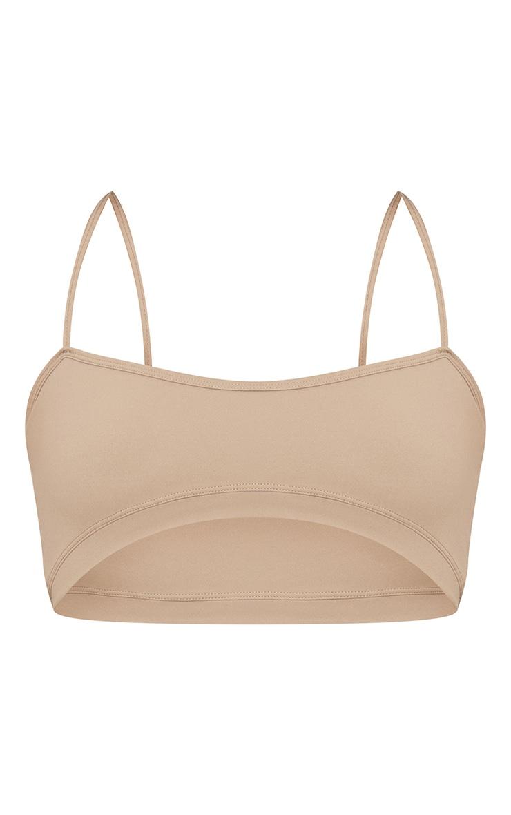 PLT SPORT Deep Stone Sculpt Curved Hem Sports Bra Product Image