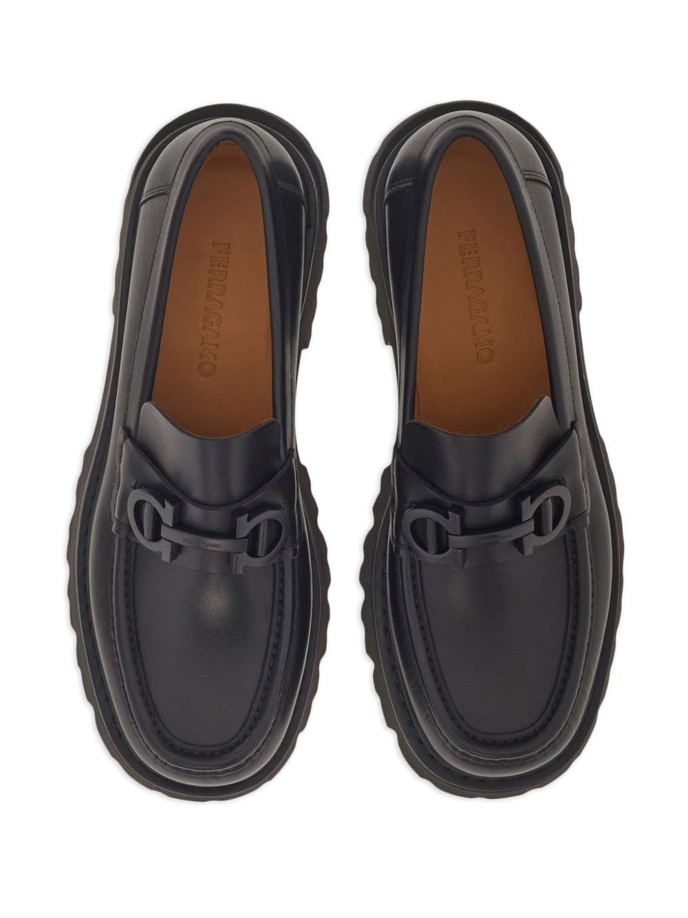 Florian square-toe leather loafers Product Image