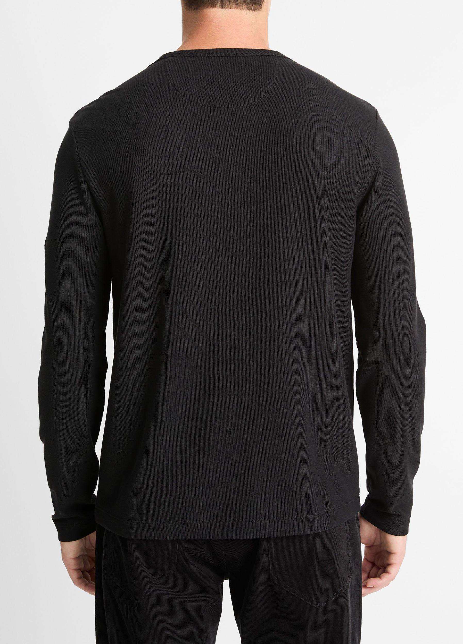 Pima Cotton Piqué Long-Sleeve T-Shirt Product Image