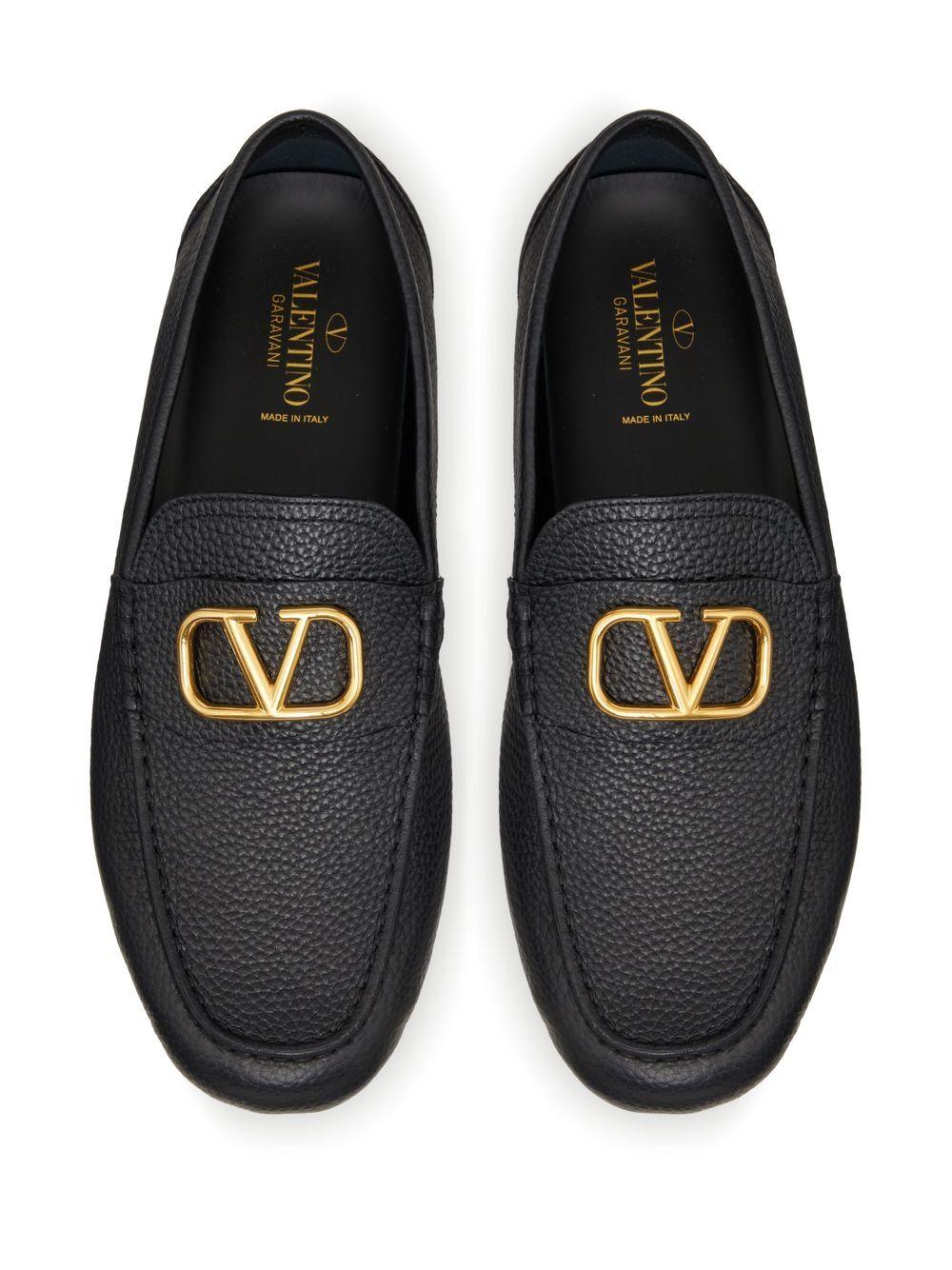 VLogo Signature leather driving shoes Product Image