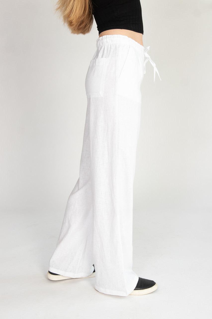 Linen Drawstring Pants Product Image