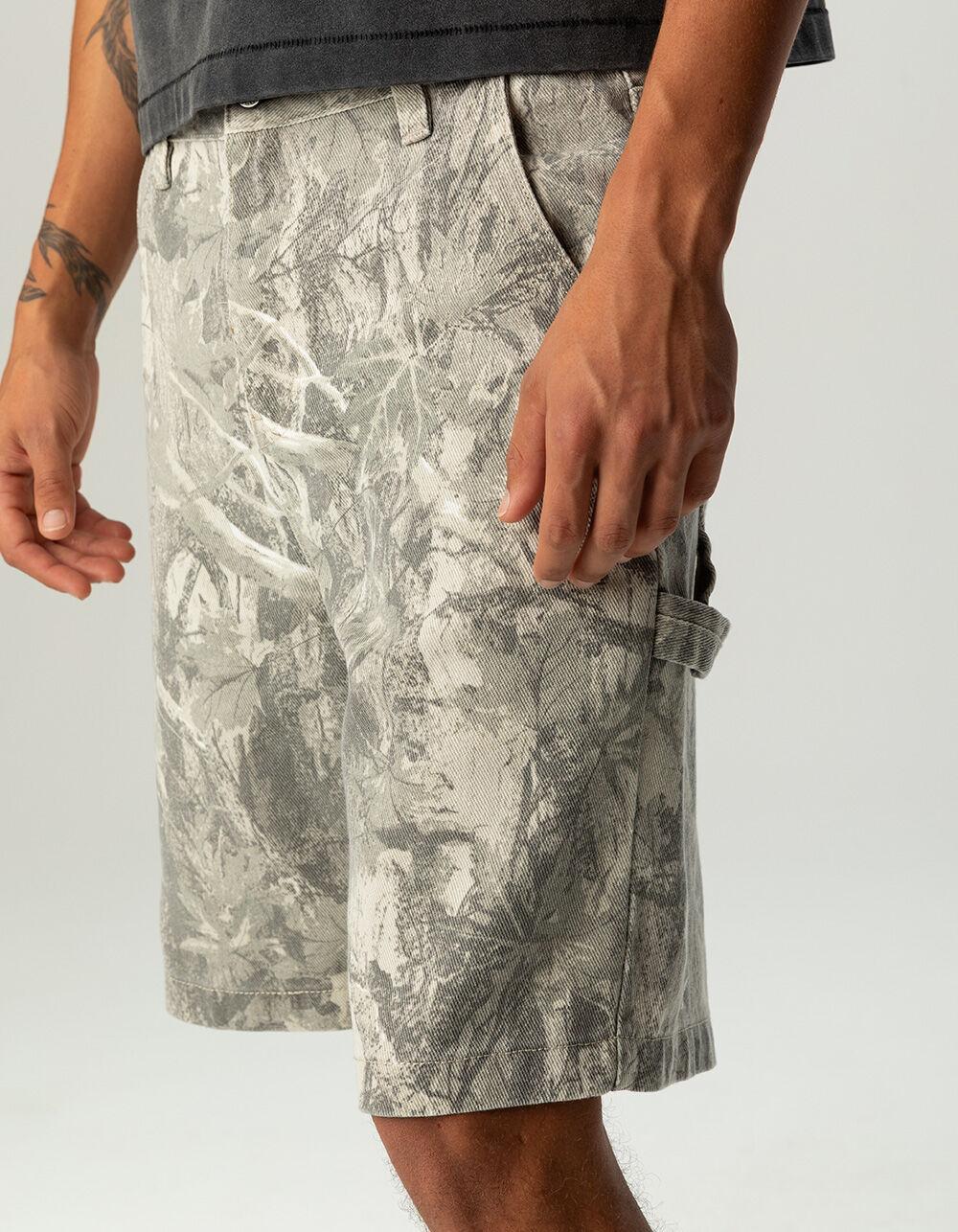 RSQ Mens Loose Twill Carpenter Shorts - LIGHT CAMO Product Image