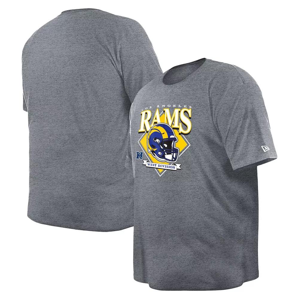Men's New Era  Gray Los Angeles Rams Big & Tall Helmet T-Shirt, Size: 2XLT, Grey Product Image
