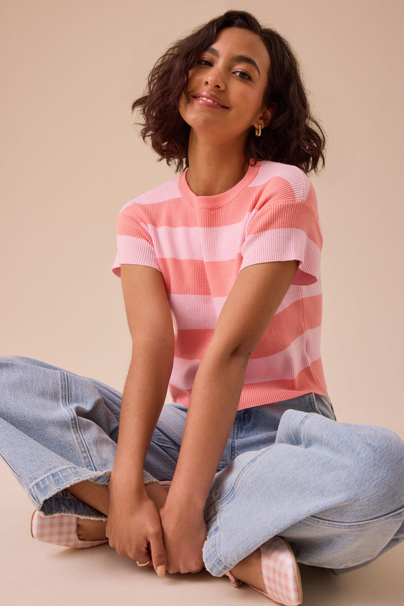 Sophie Striped Ribbed Top Product Image