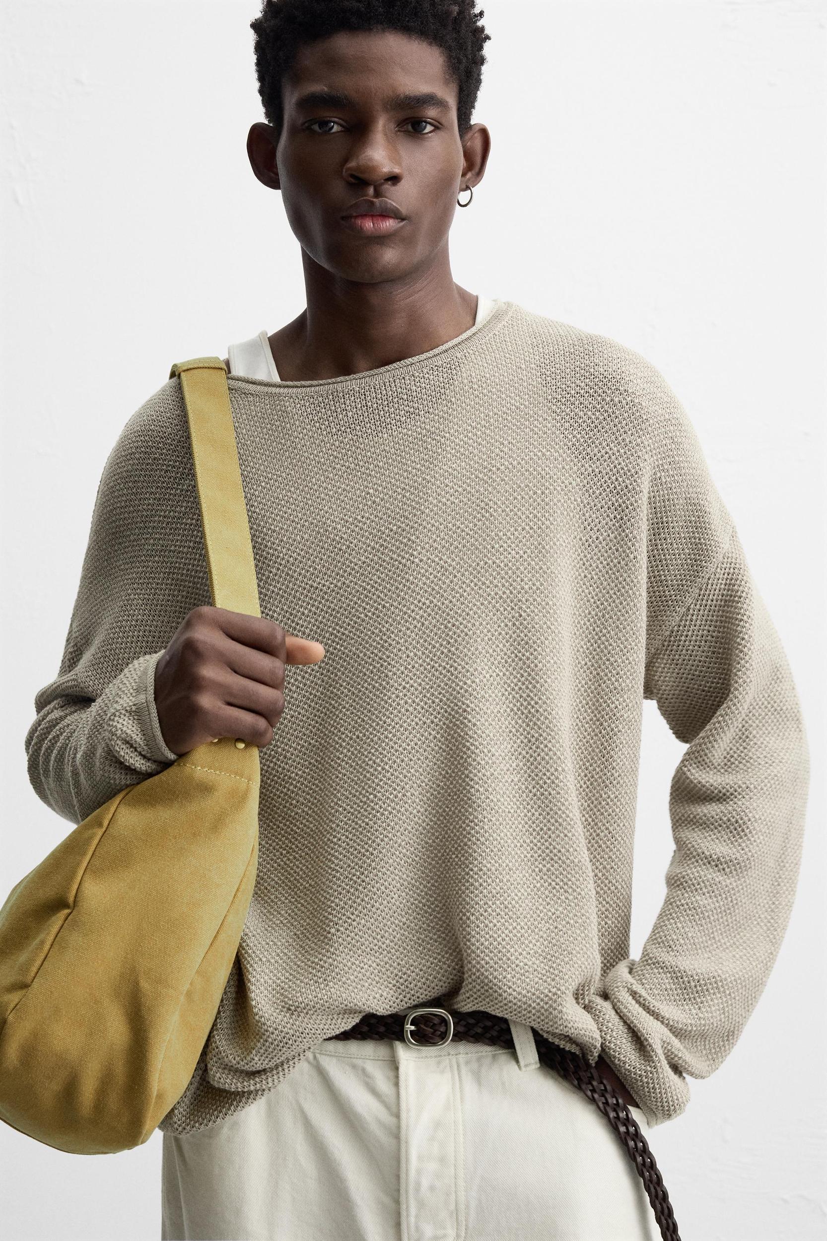 RELAXED FIT TEXTURED SWEATER Product Image