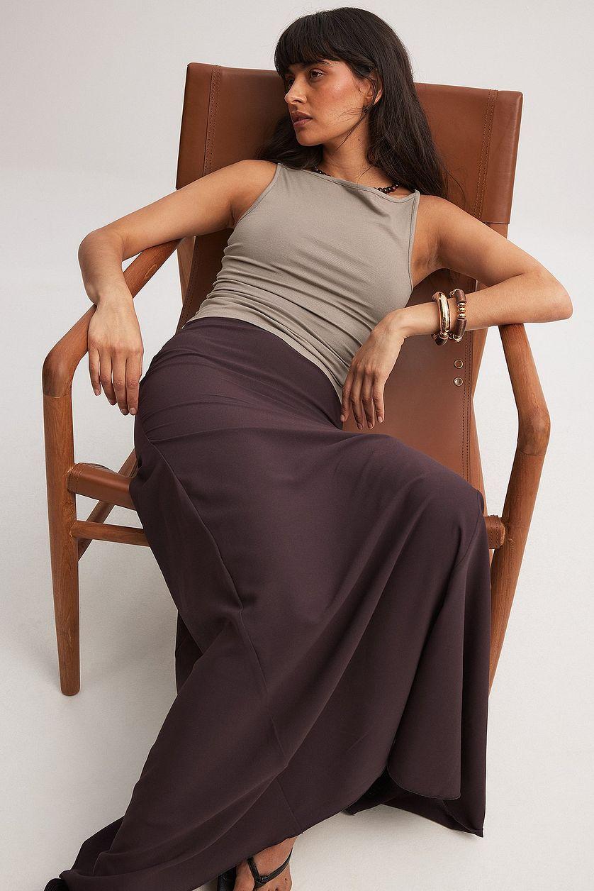 Mermaid Shaped Maxi Chiffon Skirt Product Image