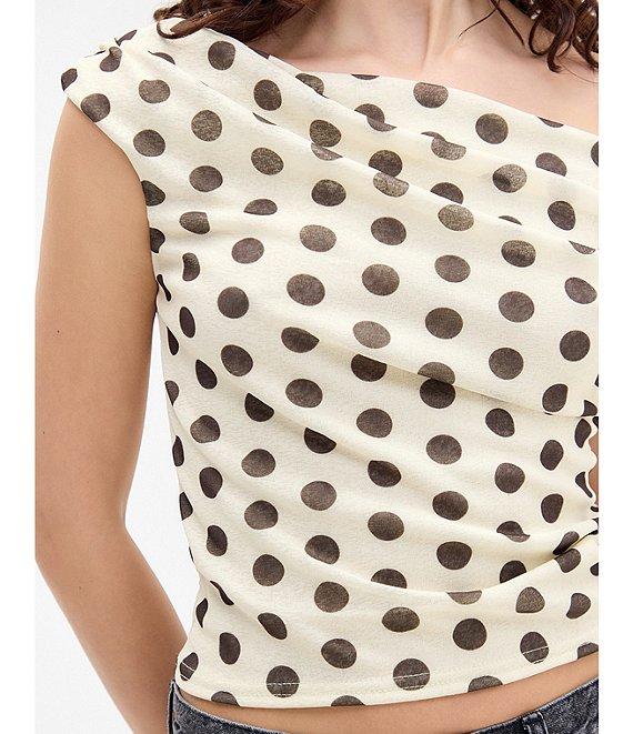 BDG Urban Outfitters Fia Spot Short Sleeve Off-The-Shoulder Top Product Image