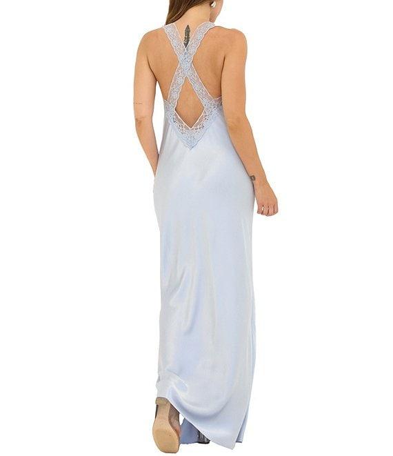 Rumored V-Neck Lace Trim Crossroads Maxi Dress Product Image