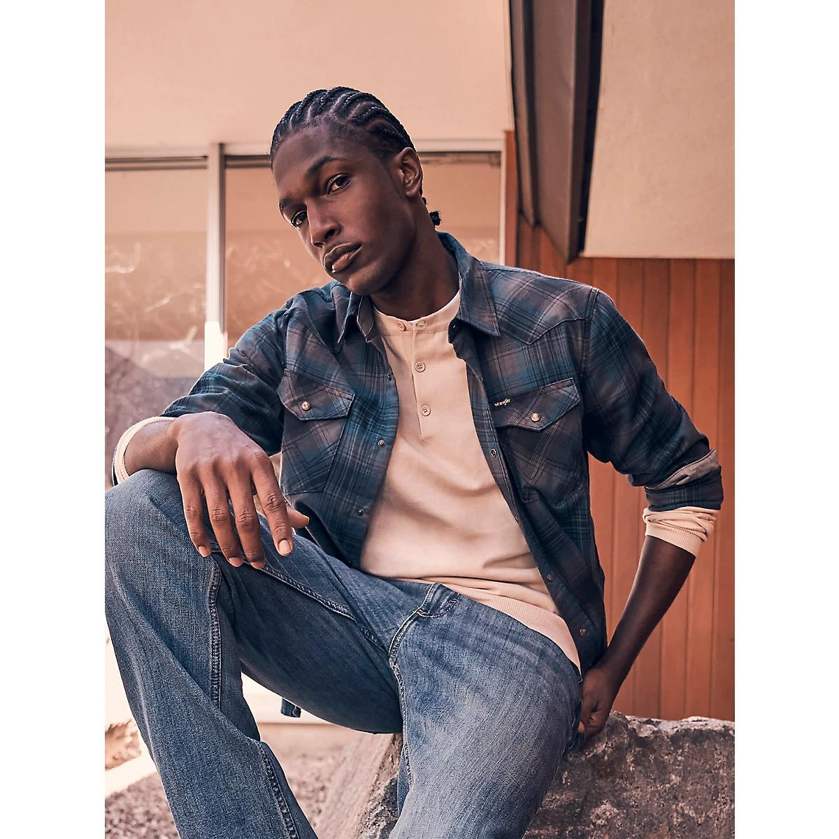 Men's Broken Twill Plaid Shirt in Orion Product Image