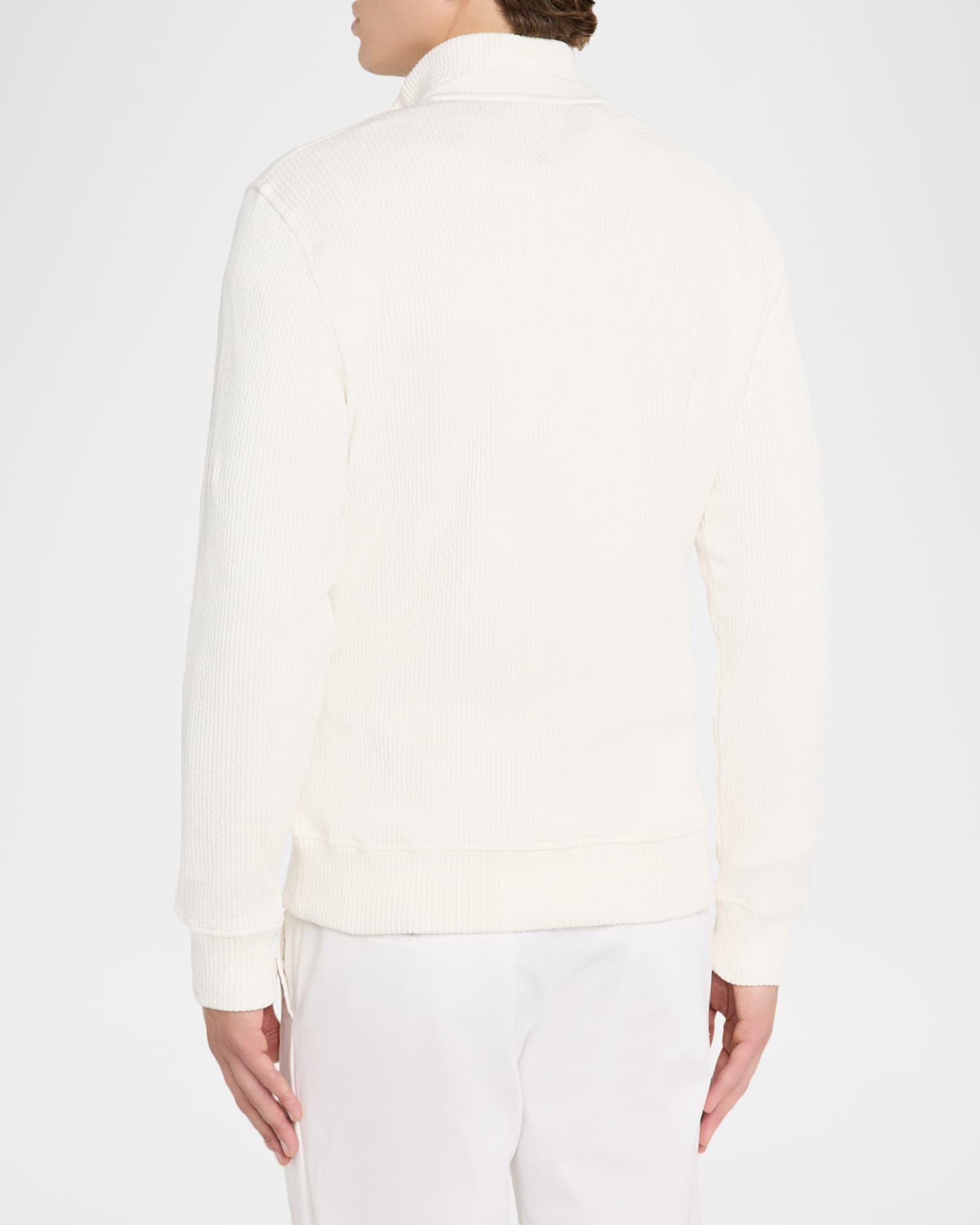 Men's Mazari Capri Collar Three-Button Seersucker Sweater Product Image