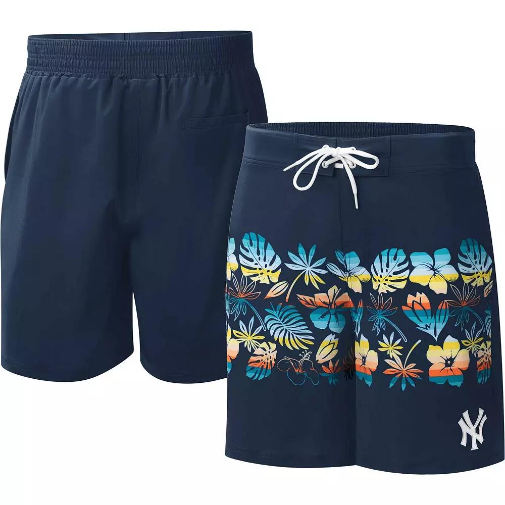 Men's G-III Sports by Carl Banks Navy New York Yankees Breeze Volley Swim Shorts,  Product Image