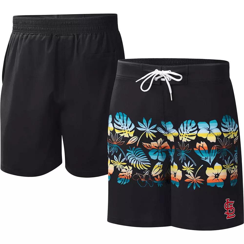 Men's G-III Sports by Carl Banks Black St. Louis Cardinals Breeze Volley Swim Shorts, Size: 2XL Product Image