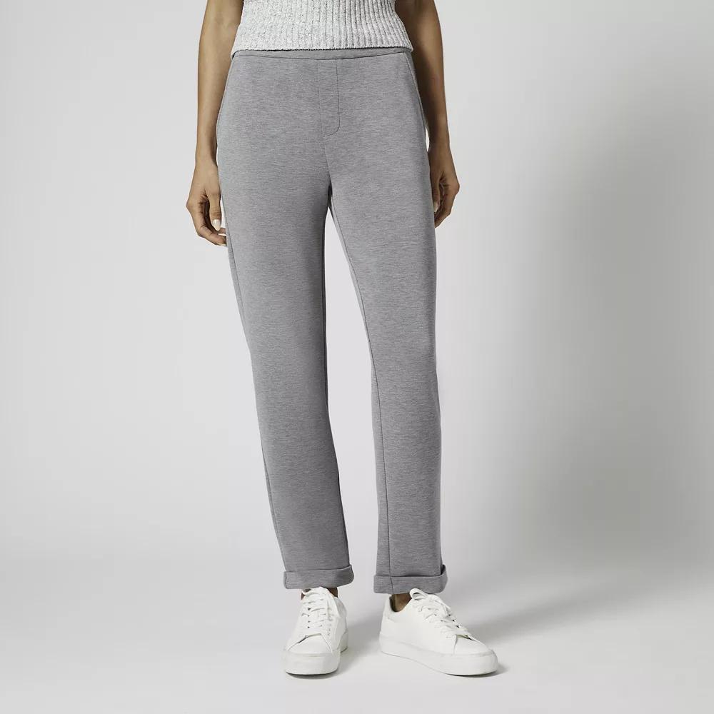 Womens Grey & Gray Roll Cuff Trousers, Women's, Size: XS, Grey Grey Product Image