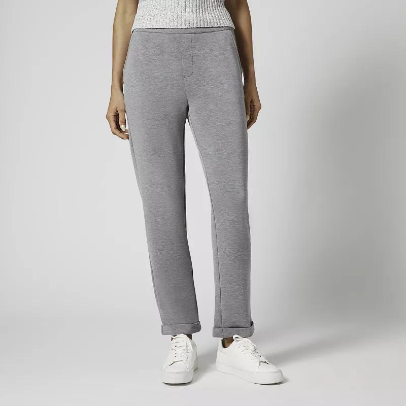 Womens Grey & Gray Roll Cuff Trousers, Women's, Size: XS, Grey Grey Product Image