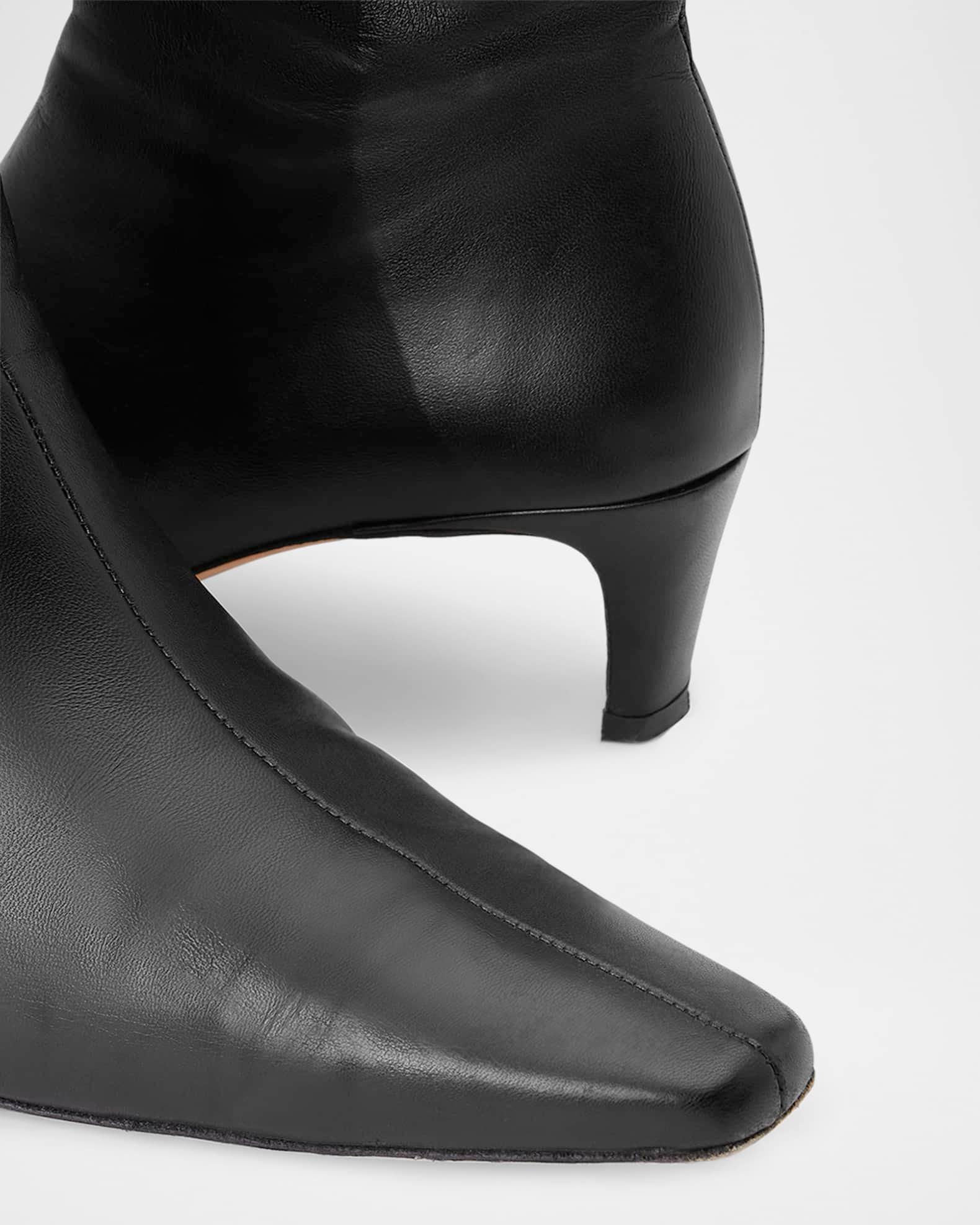 Wally Leather Square-Toe Ankle Booties Product Image