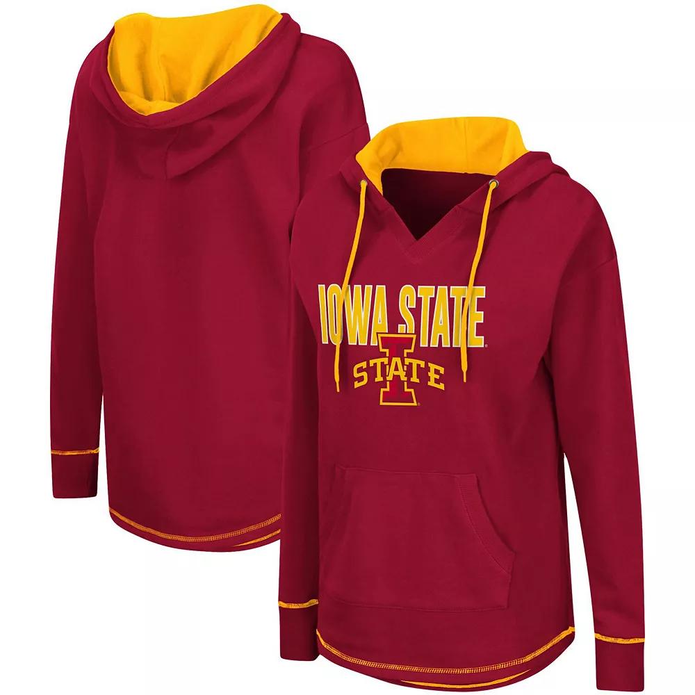 Women's Colosseum Cardinal Iowa State Cyclones Tunic Pullover Hoodie, Size: Small, Red Product Image