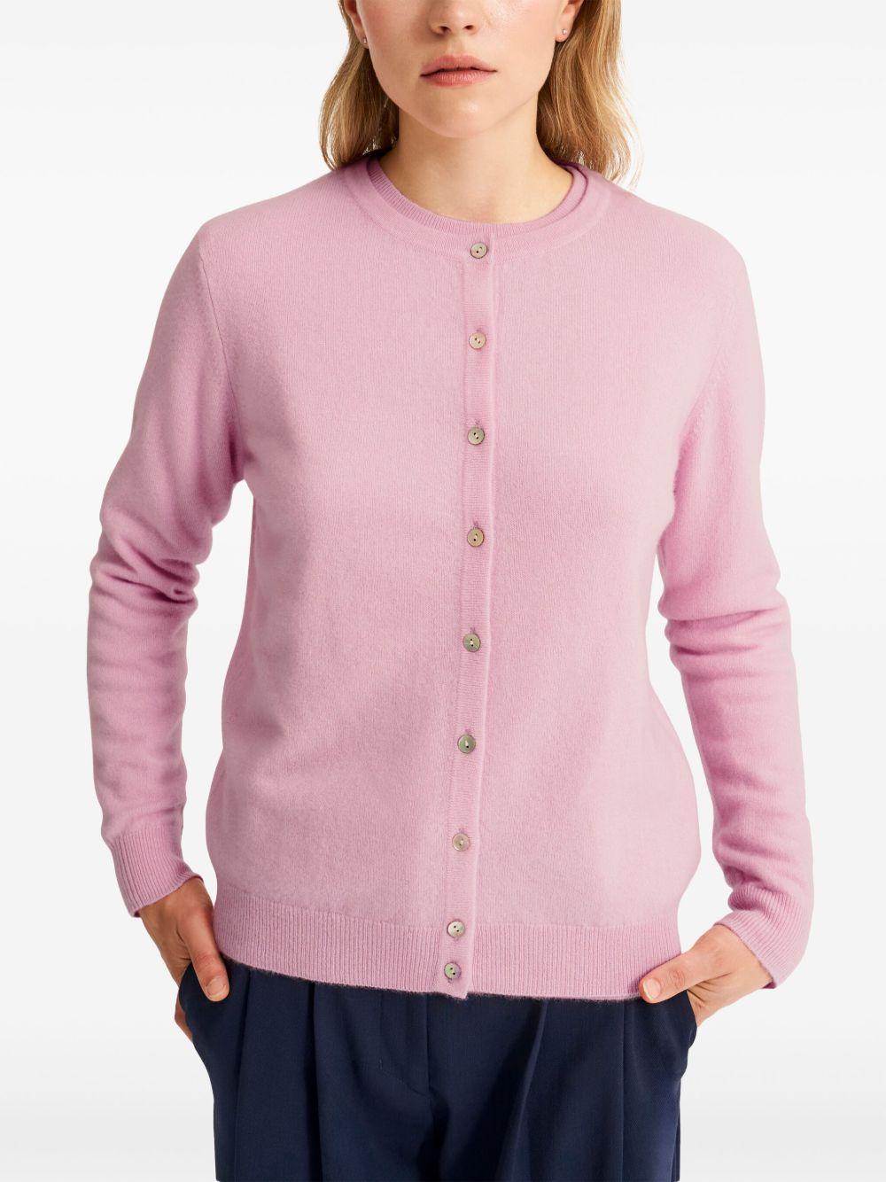 round-neck cashmere cardigan Product Image