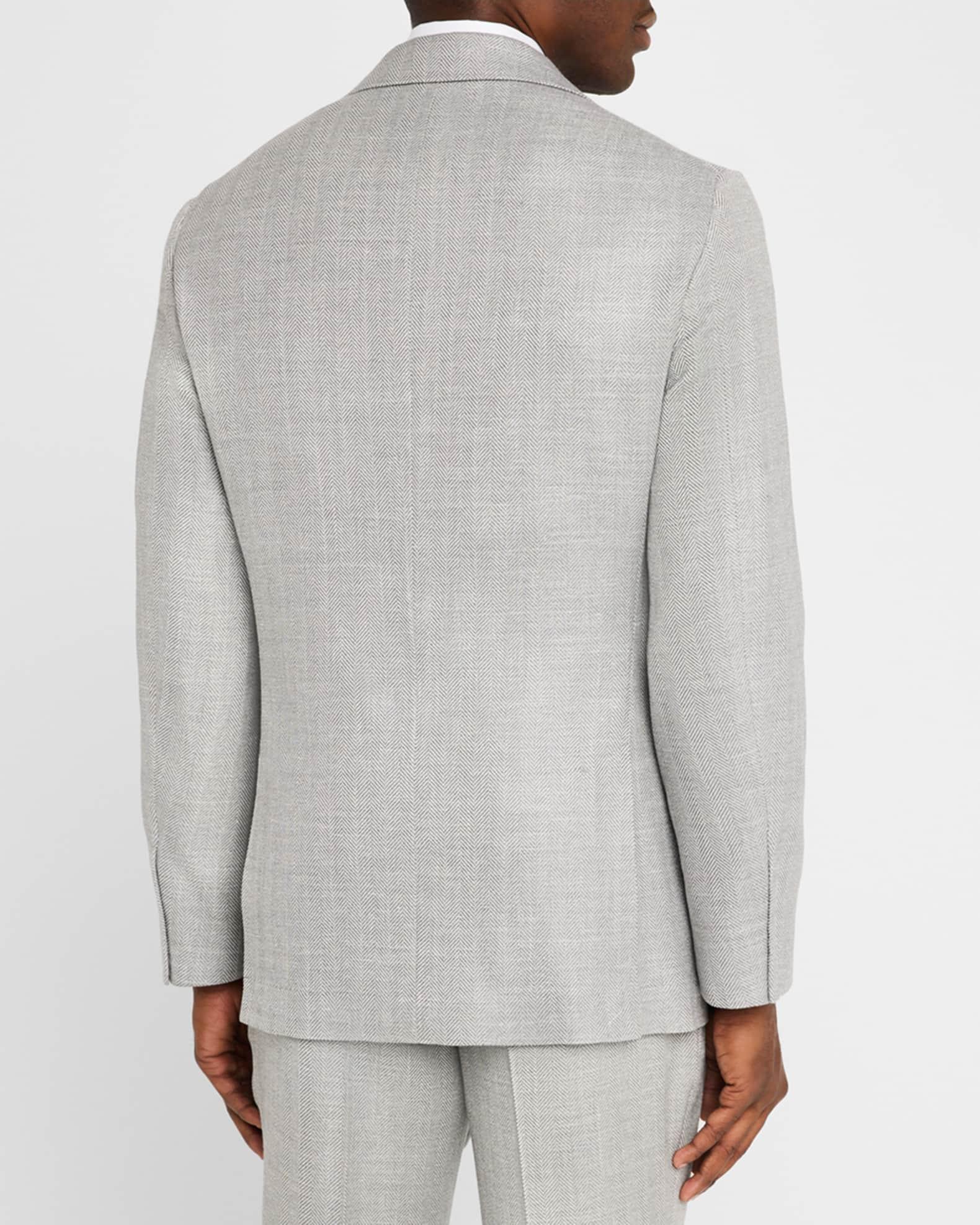 Men's Wool, Silk and Linen Chevron Two-Piece Suit Product Image