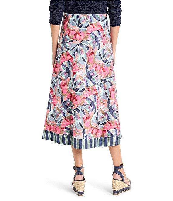 NIC + ZOE Woven Firework Foliage A-Line Midi Skirt Product Image