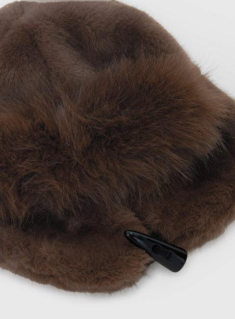 Woolfe Fluffy Hat Brown Product Image