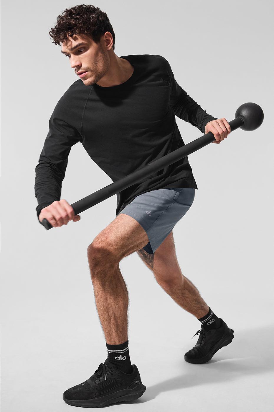 Alo Vapor Crewneck Long Sleeve - Black Product Image