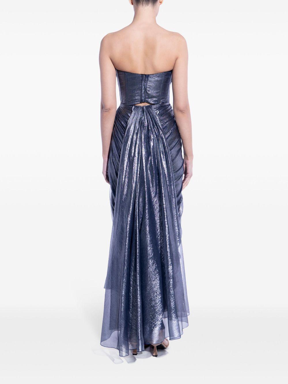 strapeless metallic gown  Product Image
