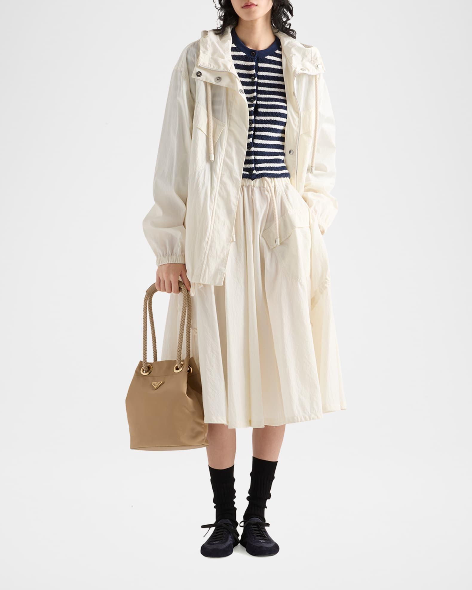 Striped Three-Quarter Sleeve Knit Cardigan Product Image