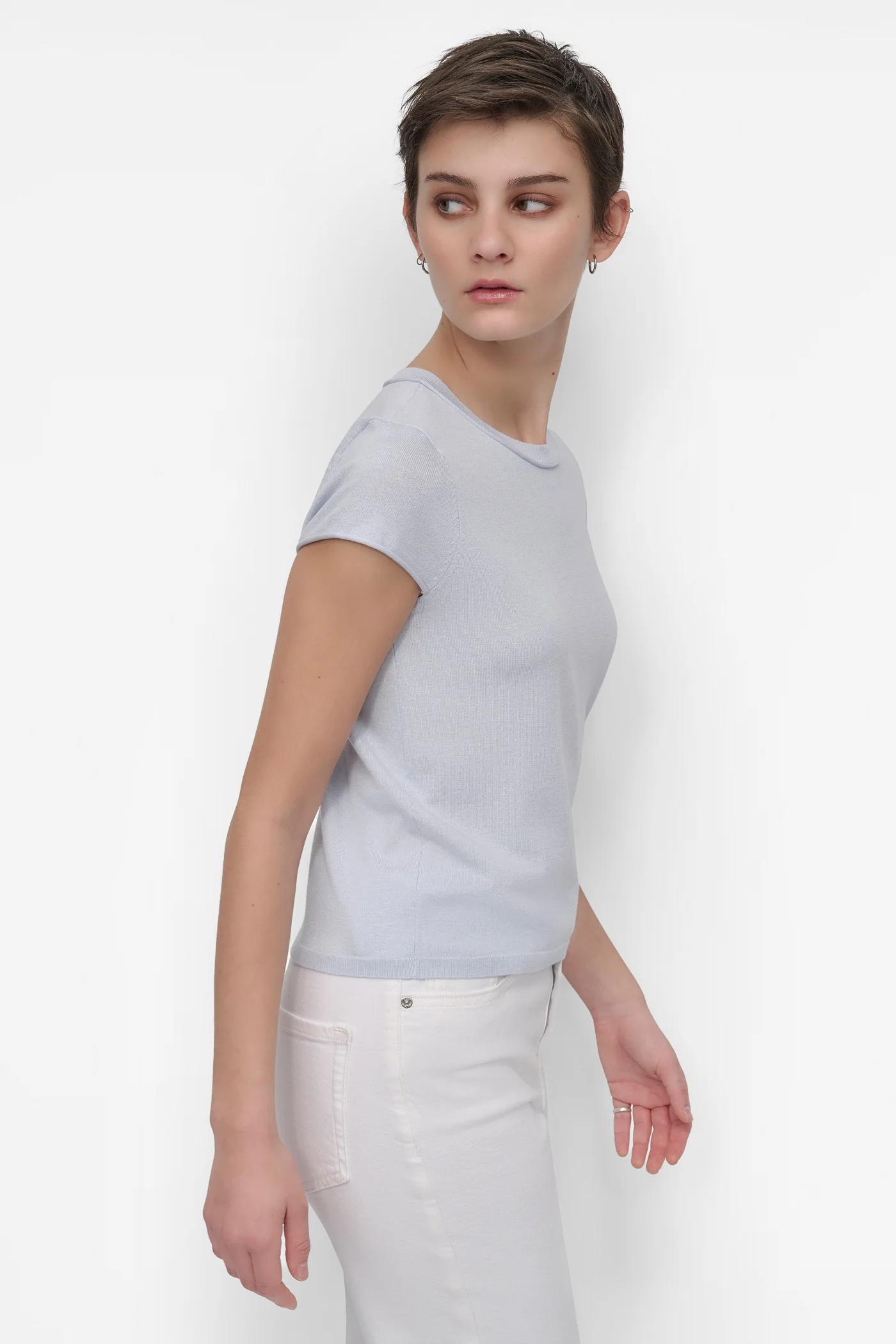 CAP SLEEVE CREW NECK KNIT Product Image