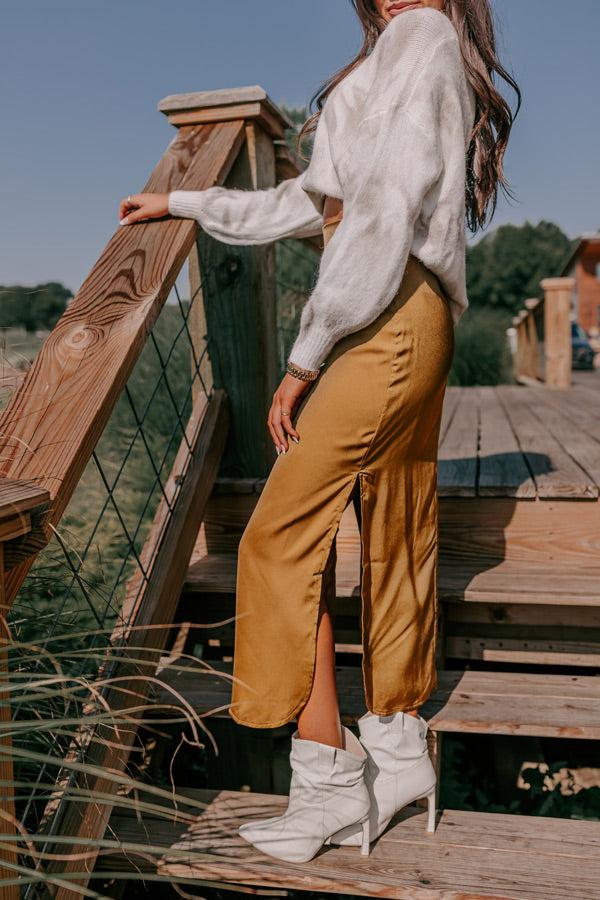 Balcony Brunch Satin Skirt Product Image