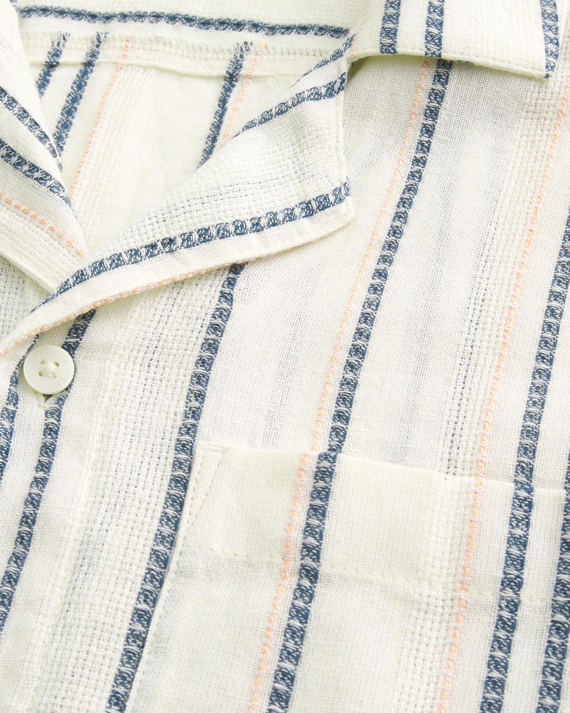 Short-Sleeve Textural Stripe Shirt Product Image