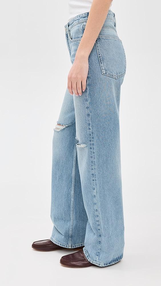 rag & bone Logan Mid-Rise Wide Leg Jeans | Shopbop Product Image