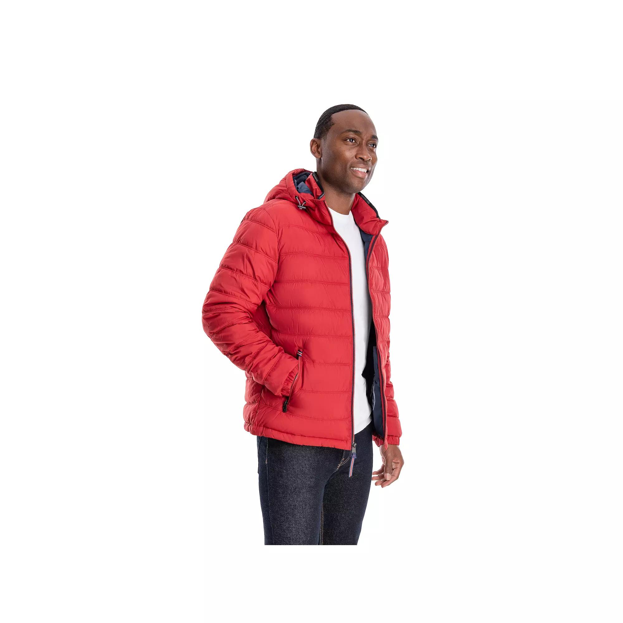 Men's London Fog Hooded Puffer Jacket,  Product Image
