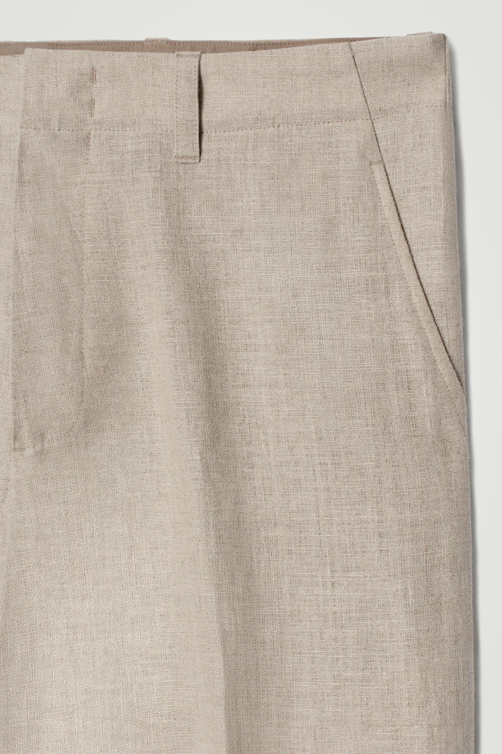 RELAXED LINEN TAPERED PANTS Product Image