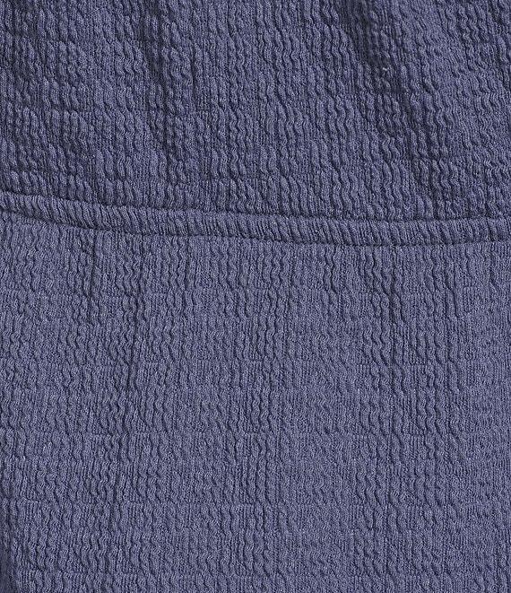 Moa Moa Cap Sleeve Scoop Neck Tie Front Dress Product Image