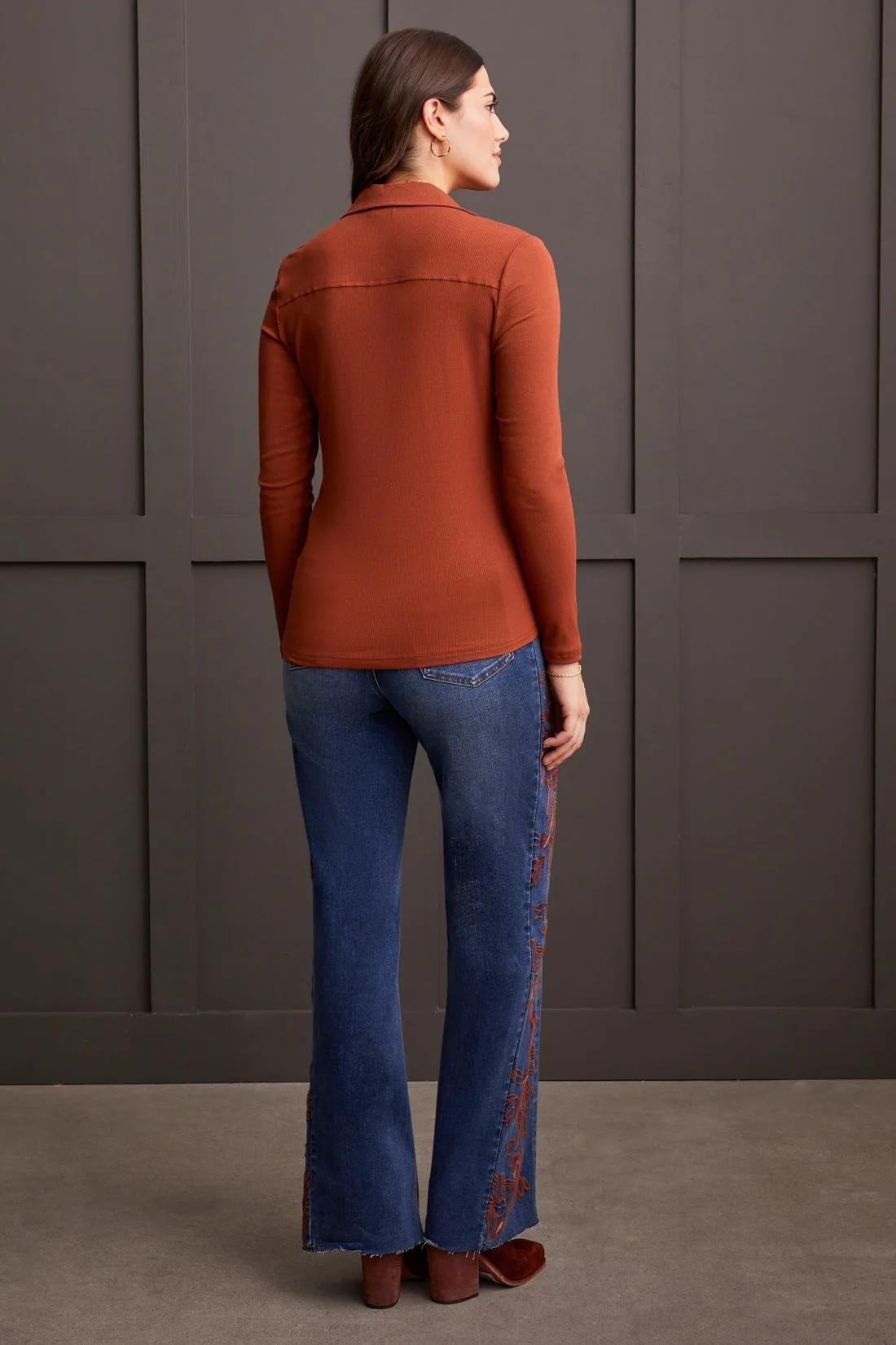 SOFT TOUCH MINI RIB BUTTON-UP SHIRT Product Image